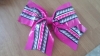pink and black duct tape bow