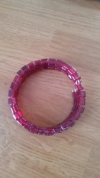 red square memory wire bracelet